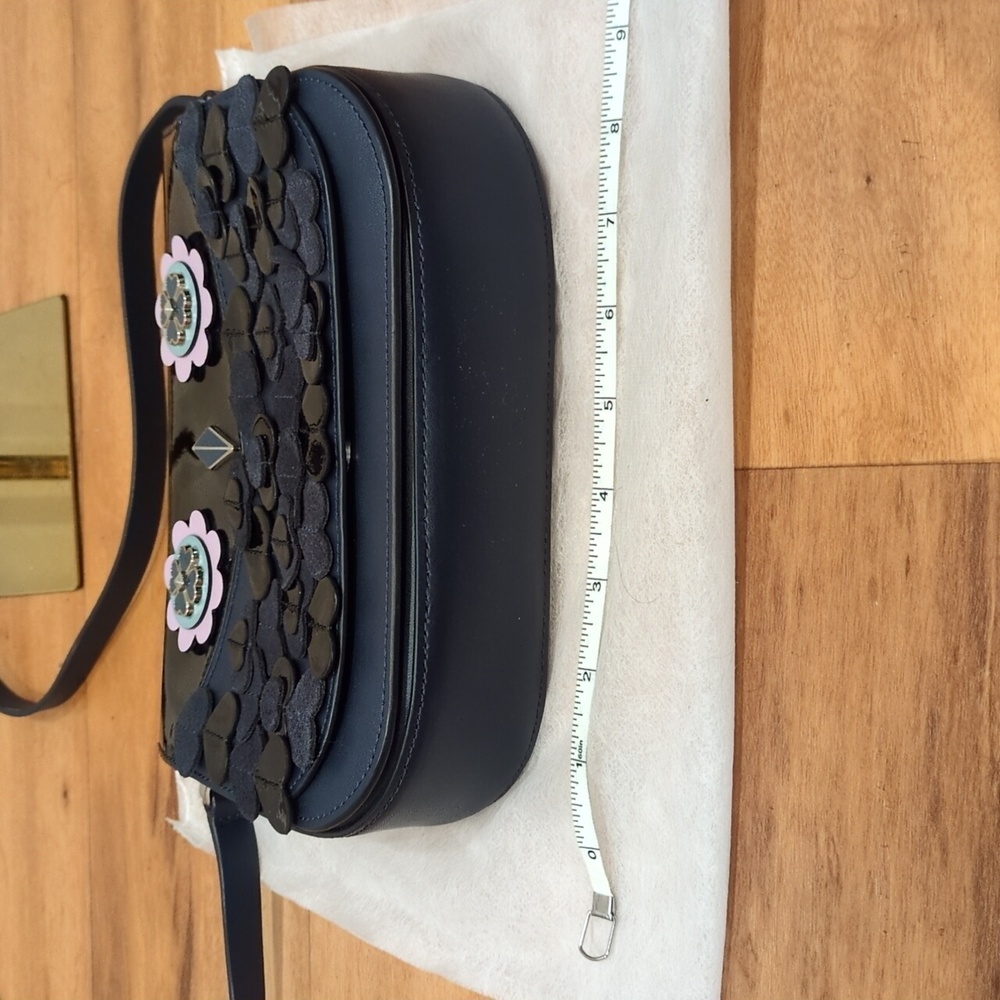 Kate Spade NWOT Zibbi Owl Navy 💙 Novelty Medium Flap Shoulder Crossbody Purse - Picture 10 of 15